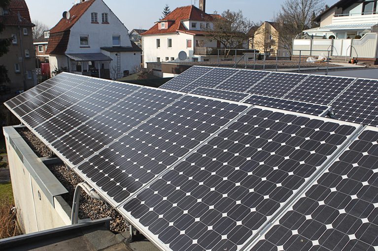 Von uns installierte Photovoltaik-Anlage — echtes Projektfoto
